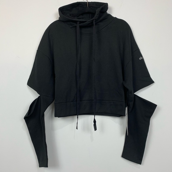 NWT Alo Yoga Peak Long Sleeve Pullover Crop Hoodie - Picture 3 of 4